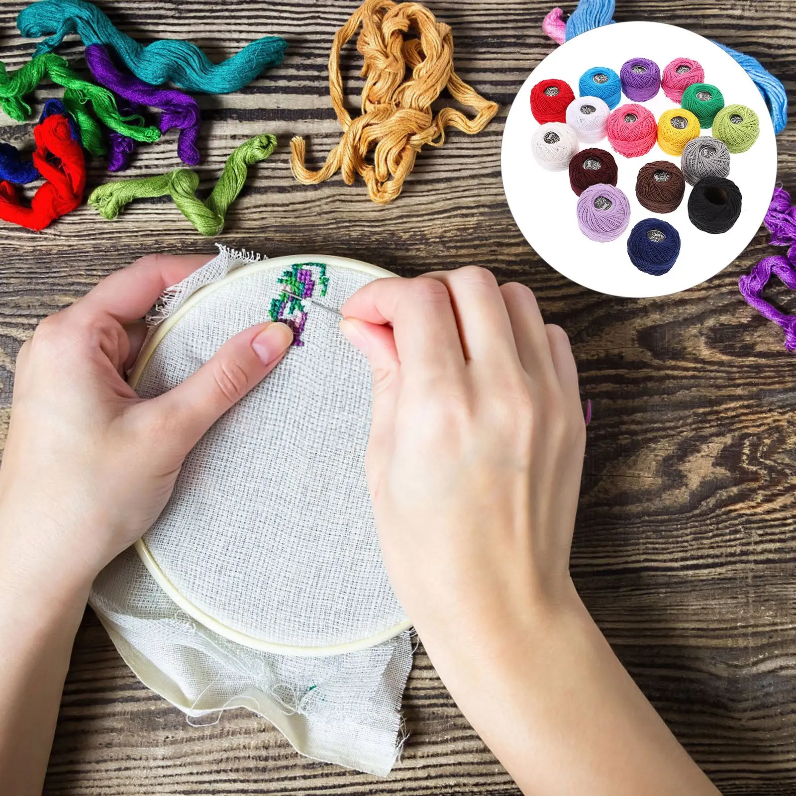 16 Roll Embroidery Thread Set Cross Stitch Embroidery Wool Cotton Line Craft Supplies for Home Gift Making Random Color
16 Roll Embroidery Thread Set Cross Stitch Embroidery Wool Cotton Line Craft Supplies for Home Gift Making Random Color