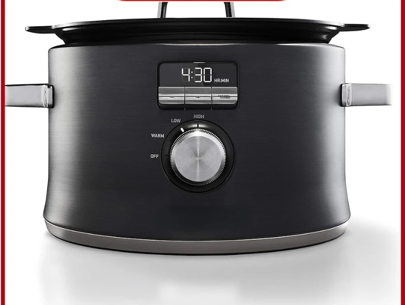 Slow Cooker with Digital Timer and Programmable Controls, 5.3 Quarts, Stainless Steel
Slow Cooker with Digital Timer and Programmable Controls, 5.3 Quarts, Stainless Steel
