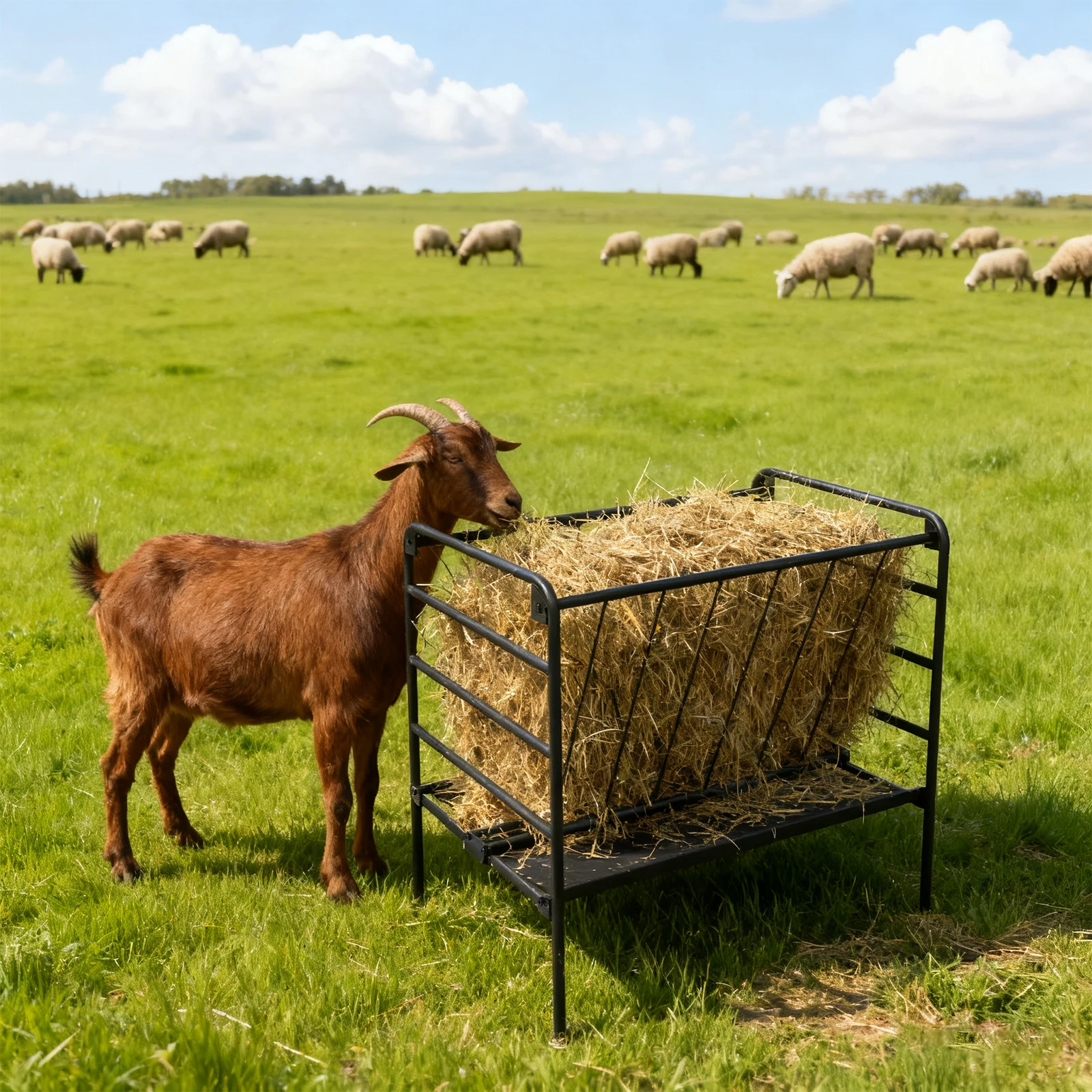 2-in-1 Hay Feeder, Metal Heavy Duty Hay Feeder, Livestock Feeder for Ponies, Goats and Sheep for Hay Feeding Loading 30 Lbs
2-in-1 Hay Feeder, Metal Heavy Duty Hay Feeder, Livestock Feeder for Ponies, Goats and Sheep for Hay Feeding Loading 30 Lbs