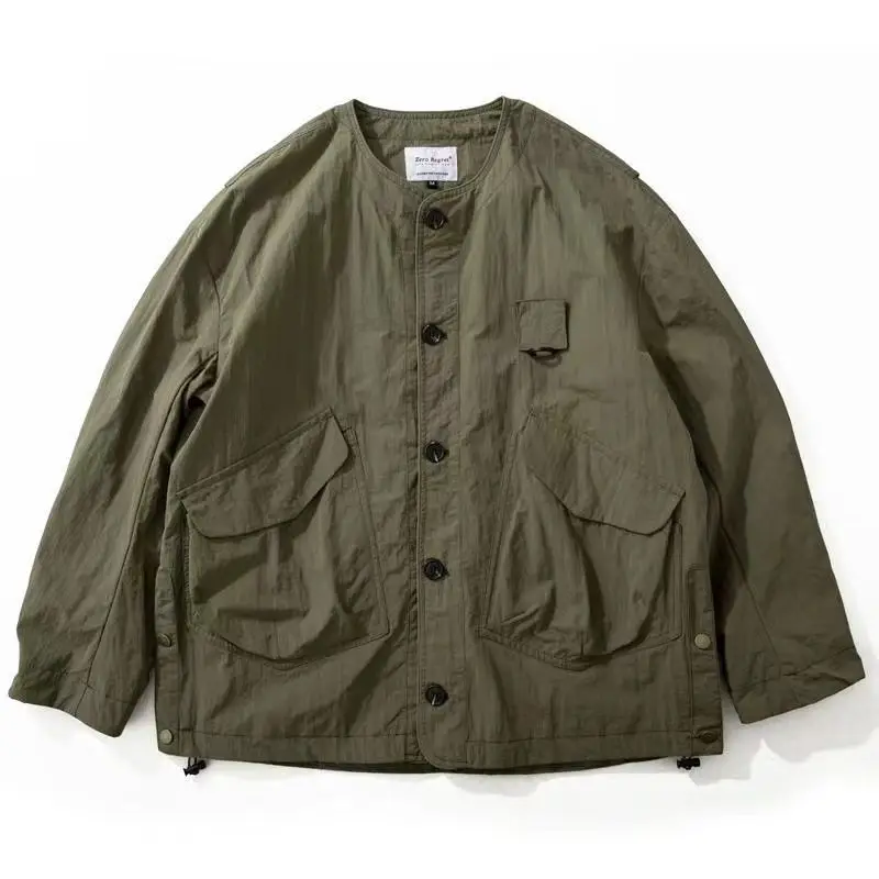 Spring Autumn Mountain Style O-neck Large Pocktes Outdoor Jackets Men's American Solid Color Loose Casual Single Breasted Coats
Spring Autumn Mountain Style O-neck Large Pocktes Outdoor Jackets Men's American Solid Color Loose Casual Single Breasted Coats