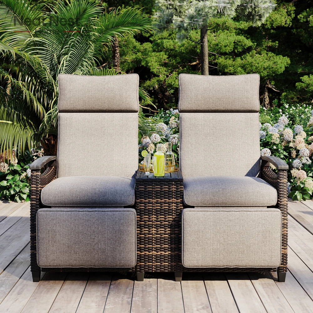 Outdoor double lounger With Coffee Table, Adjustable, Suitable For Courtyard, Swimming Pool, Balcony, patio furniture outdoor
Outdoor double lounger With Coffee Table, Adjustable, Suitable For Courtyard, Swimming Pool, Balcony, patio furniture outdoor