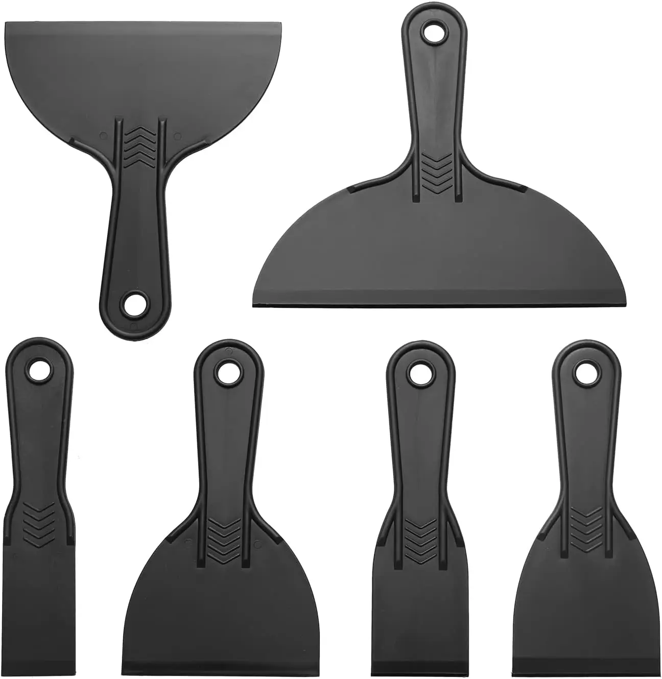 6 Pack Putty Knife Set, Flexible Plastic Spreader for Spackling, Painting, and Scraping, 6 Sizes 1.5-8 Inch
6 Pack Putty Knife Set, Flexible Plastic Spreader for Spackling, Painting, and Scraping, 6 Sizes 1.5-8 Inch