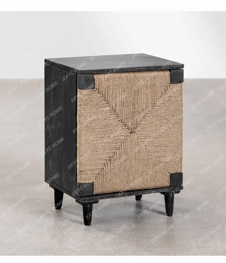 Bed and breakfast solid wood rope bedside cabinet black bedside cabinet bedside cabinet household rattan locker
Bed and breakfast solid wood rope bedside cabinet black bedside cabinet bedside cabinet household rattan locker