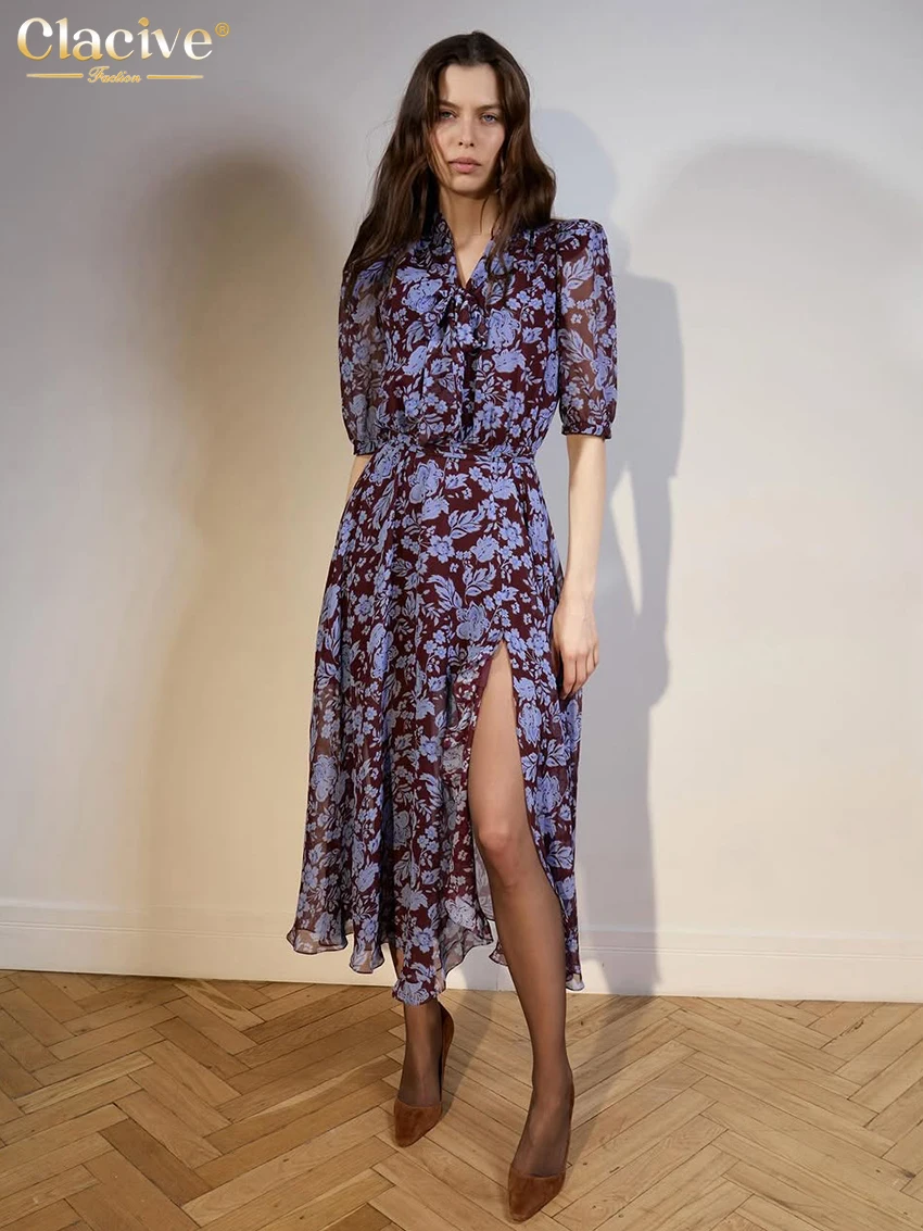 Clacive Fashion Loose Print Women's Dress 2026 Summer V-Neck Short Sleeve Ankle Length Dresses Elegant High Waist Female Dress
Clacive Fashion Loose Print Women's Dress 2026 Summer V-Neck Short Sleeve Ankle Length Dresses Elegant High Waist Female Dress