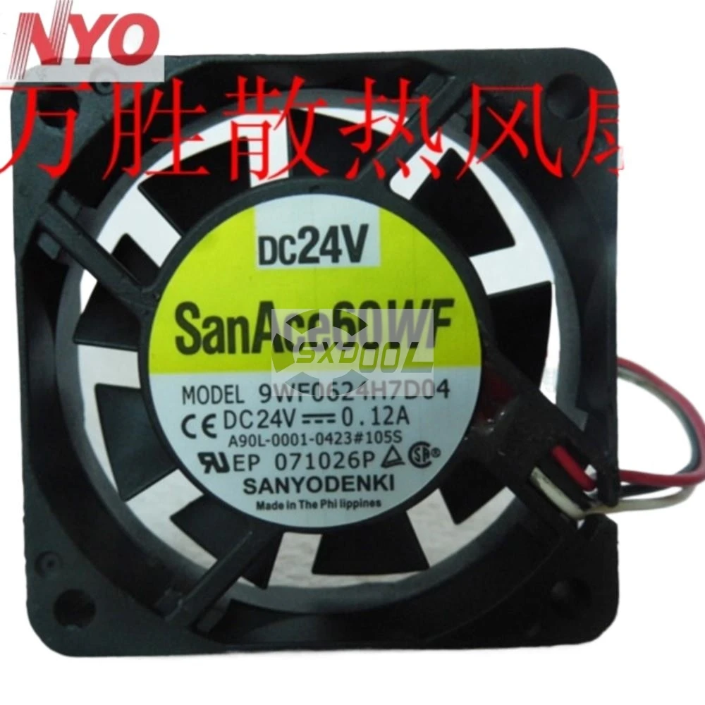 for Sanyo 9WF0624H7D04 24V 0.12A 60mm 6cm Cooling Fan Axial Fan for Servers, Electronics, and Cooling Systems
for Sanyo 9WF0624H7D04 24V 0.12A 60mm 6cm Cooling Fan Axial Fan for Servers, Electronics, and Cooling Systems