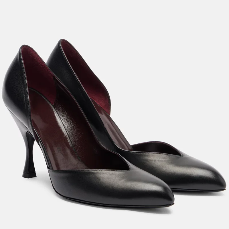 V Shallow Cover Heel Leather Pumps Sexy Pointed Toe Thin Heel Leather Satin Accept Custaomized New Arrivals Fashion Women Shoes
V Shallow Cover Heel Leather Pumps Sexy Pointed Toe Thin Heel Leather Satin Accept Custaomized New Arrivals Fashion Women Shoes