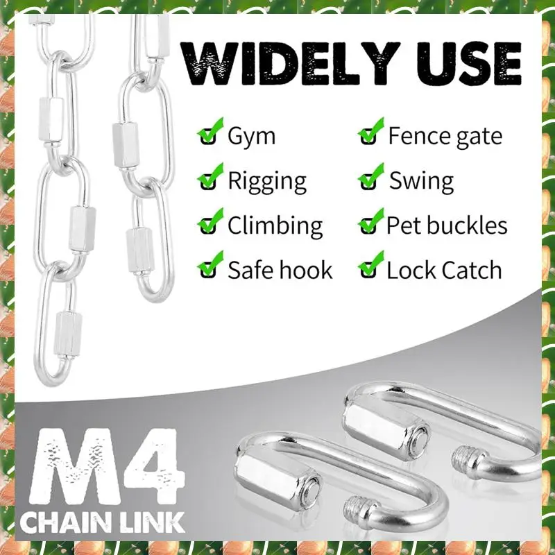 JAJA 100 Pcs Quick Chain Link Heavy Duty Quick D Shape Link Connector Link For Chains Hammock Gym Outdoor Traveling Equipment Du
JAJA 100 Pcs Quick Chain Link Heavy Duty Quick D Shape Link Connector Link For Chains Hammock Gym Outdoor Traveling Equipment Du