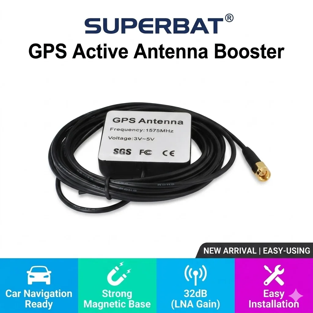Superbat 1575 МГц Магнитная активная GPS-антенна 51x51x16 мм SMA штекерный разъем 3 м кабель автомобильный навигатор усилитель антенны настраиваемый
Superbat 1575 МГц Магнитная активная GPS-антенна 51x51x16 мм SMA штекерный разъем 3 м кабель автомобильный навигатор усилитель антенны настраиваемый