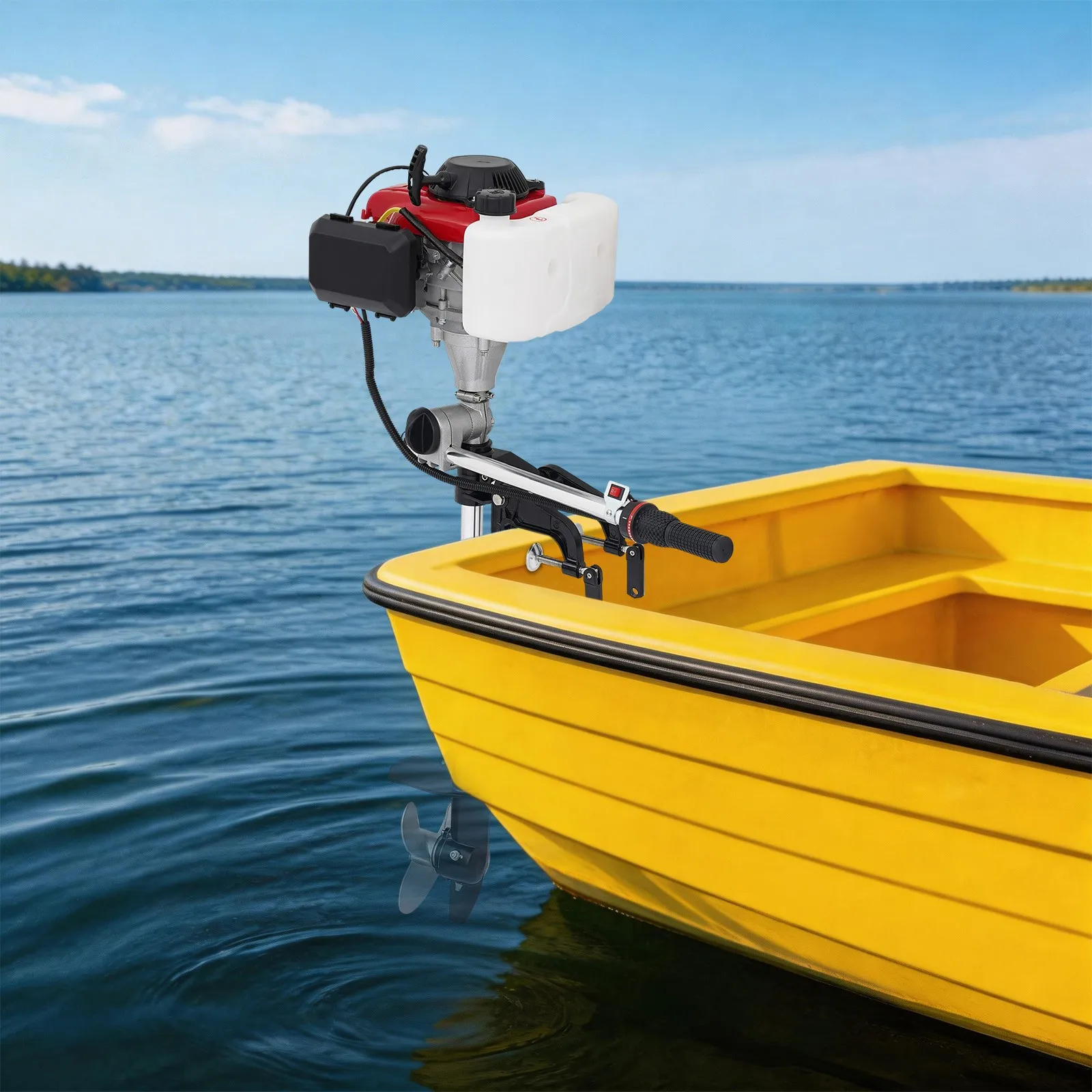BYMAOCAR 140CC Shaft Boat Motor Marine Engine Single Cylinder W/Air Cooling System, CDI Ignition System, 4500-5500RPM
BYMAOCAR 140CC Shaft Boat Motor Marine Engine Single Cylinder W/Air Cooling System, CDI Ignition System, 4500-5500RPM