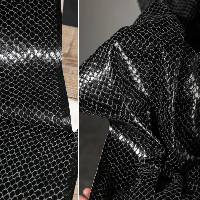 Black Glossy Dragon Scale Textured Leather Fabric for Creative Styling Jackets DIY Bags Fashion Designer Apparel Material
Black Glossy Dragon Scale Textured Leather Fabric for Creative Styling Jackets DIY Bags Fashion Designer Apparel Material