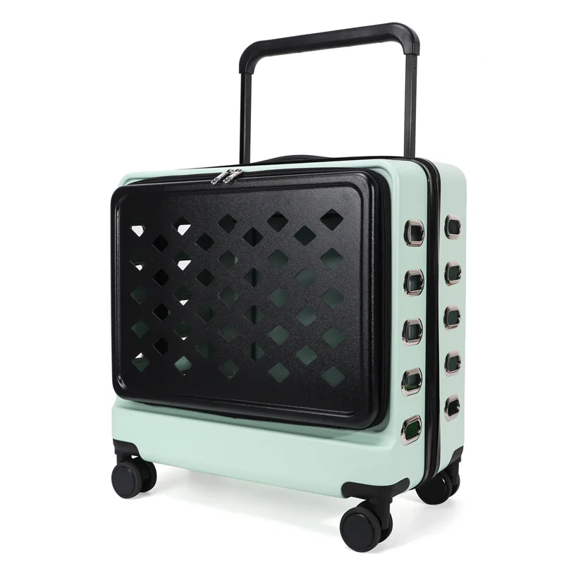 Front opening pet trolley case, breathable large capacity cat air case, convenient for going out, multi-functional trolley pet
Front opening pet trolley case, breathable large capacity cat air case, convenient for going out, multi-functional trolley pet