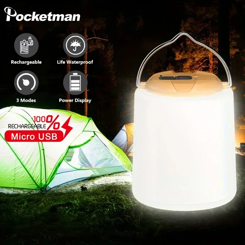 Portable LED Camping Lantern Outdoor Waterproof Tent Lights Night Emergency Light USB Rechargeable Hanging Lamp
Portable LED Camping Lantern Outdoor Waterproof Tent Lights Night Emergency Light USB Rechargeable Hanging Lamp
