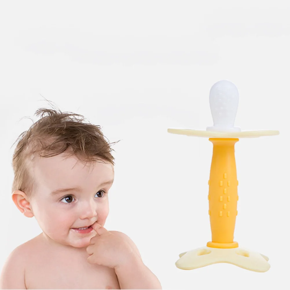 Durable Silicone Teether Safe Molar Tool Bright Colors Chewing Aid Anti-Choking Design for Baby Infant Newborn Yellow
Durable Silicone Teether Safe Molar Tool Bright Colors Chewing Aid Anti-Choking Design for Baby Infant Newborn Yellow