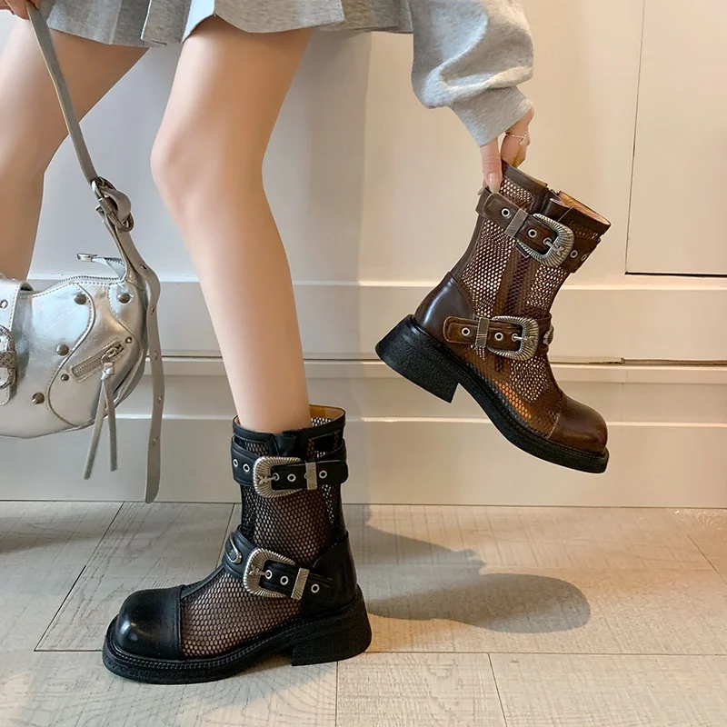 Genuine Leather Cowhide +Microfiber Air Mesh Boots,Platform Women's Sandals,Summer Ankle Boots,Fashion Breathable Women Shoes
Genuine Leather Cowhide +Microfiber Air Mesh Boots,Platform Women's Sandals,Summer Ankle Boots,Fashion Breathable Women Shoes