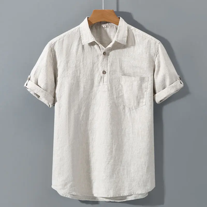 Japanese Retro Linen Square Neck Short-sleeved Men Shirt Summer Casual Thin CardiganYY5
Japanese Retro Linen Square Neck Short-sleeved Men Shirt Summer Casual Thin CardiganYY5