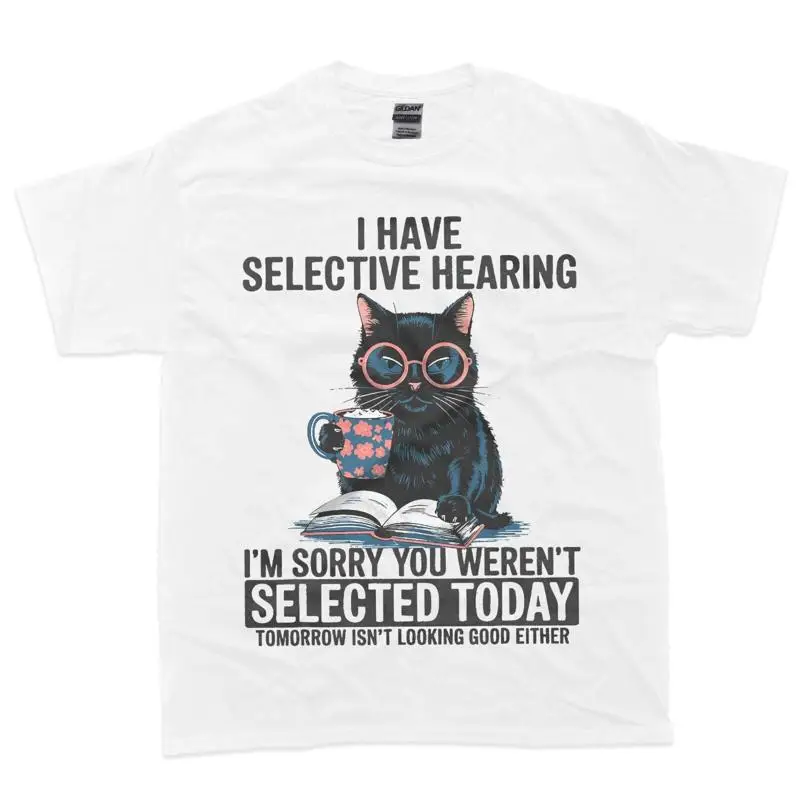 Забавная футболка с юмором с котом «У меня выбираете слуху тебя»
Забавная футболка с юмором с котом «У меня выбираете слуху тебя»