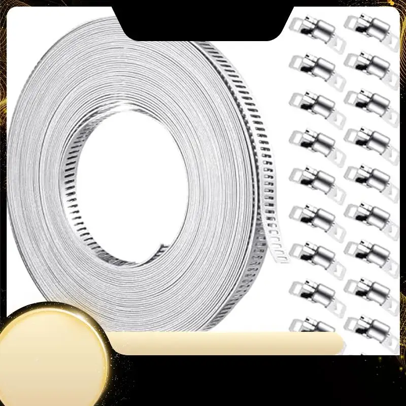 X40A_XA-33Ft Stainless Steel Hose Clamp DIY Metal Strap And 20 Pcs Fasteners Adjustable Worm Gear Hose Clamps For Pipe Tube Easy
X40A_XA-33Ft Stainless Steel Hose Clamp DIY Metal Strap And 20 Pcs Fasteners Adjustable Worm Gear Hose Clamps For Pipe Tube Easy