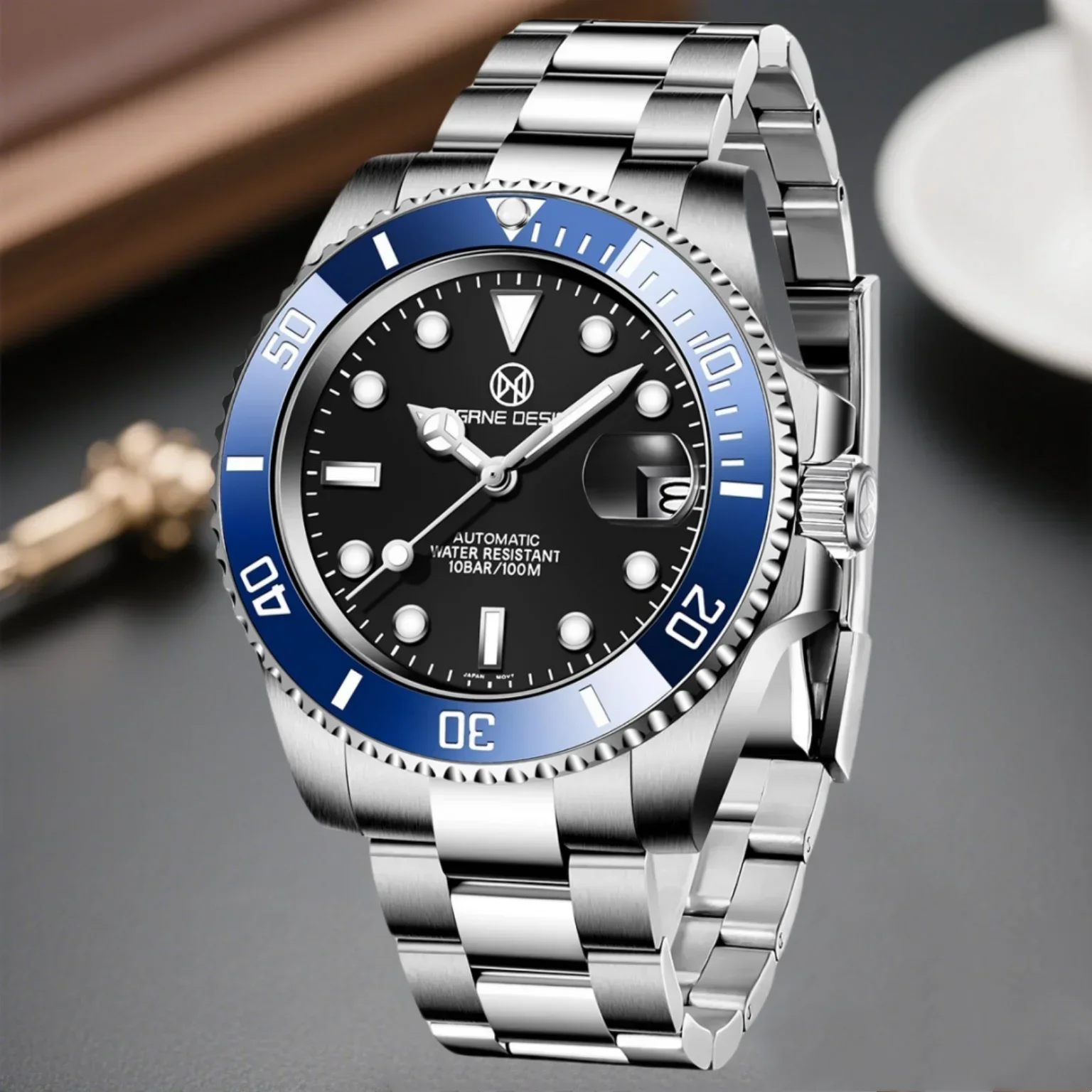 PAGRNE DESIGN 2025 новые мужские автоматические механические часы NH35 ретро с сапфировым стеклом из нержавеющей стали водонепроницаемые 10 бар Reloj Hombre 
PAGRNE DESIGN 2025 новые мужские автоматические механические часы NH35 ретро с сапфировым стеклом из нержавеющей стали водонепроницаемые 10 бар Reloj Hombre