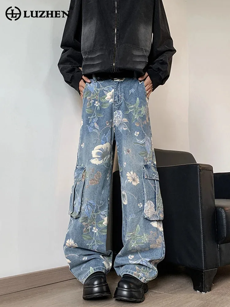 LUZHEN Original Fashion Loose Printed Denim Pants New Personalized Trendy Street Straight Jeans Men's Big Pockets Design LZ4922
LUZHEN Original Fashion Loose Printed Denim Pants New Personalized Trendy Street Straight Jeans Men's Big Pockets Design LZ4922