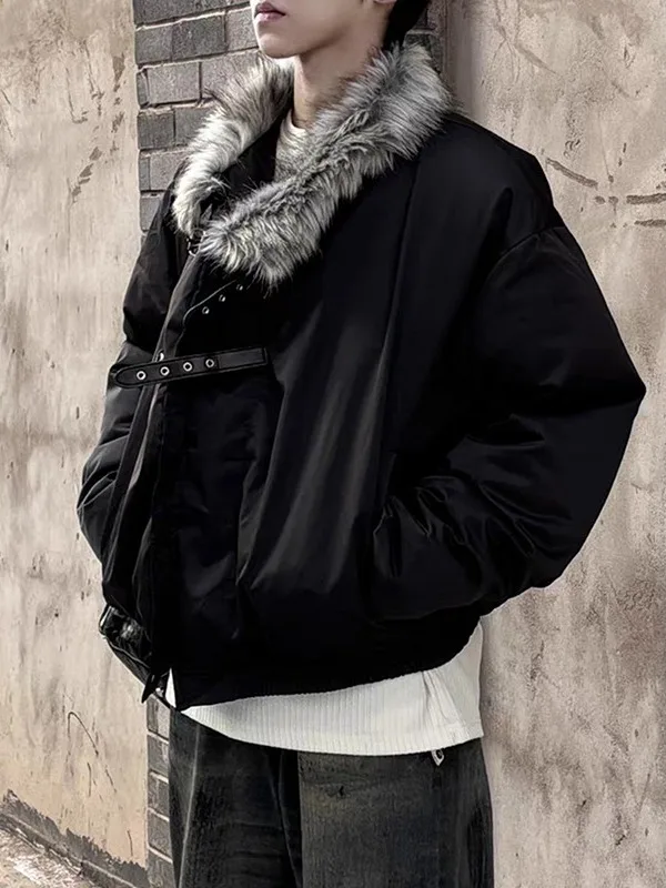 Зимняя утепленная хлопковая куртка для мужчин с модным меховым воротником и пуговицами, повседневная теплая молодежная модель для пар
Зимняя утепленная хлопковая куртка для мужчин с модным меховым воротником и пуговицами, повседневная теплая молодежная модель для пар