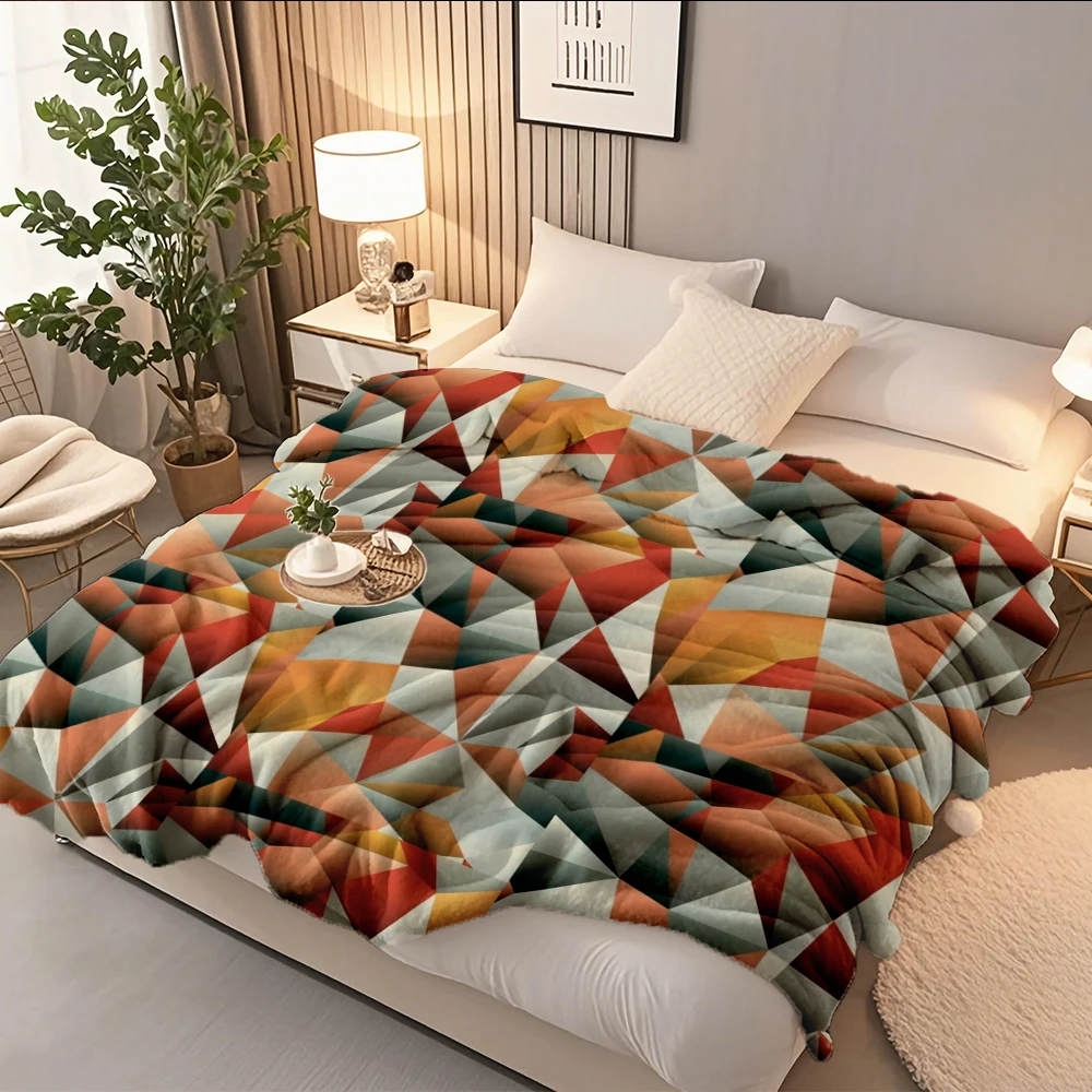 Oriental Flannel Cozy Blanket Bold Abstract Geometric Pattern Luxury Throw Hotel-style Cover Blankets For Airbnb Hosts Massage
Oriental Flannel Cozy Blanket Bold Abstract Geometric Pattern Luxury Throw Hotel-style Cover Blankets For Airbnb Hosts Massage