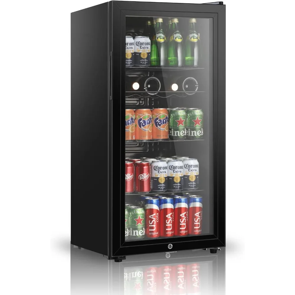 4.5 cu.ft Beverage Refrigerator Cooler, Mini Fridge with Glass Door for Beer Soda or Wine, Perfect for Home,Bar, Office
4.5 cu.ft Beverage Refrigerator Cooler, Mini Fridge with Glass Door for Beer Soda or Wine, Perfect for Home,Bar, Office