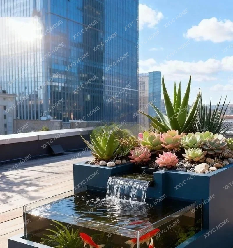 M45 Stainless Steel Glass Ecological Fish Tank with Swamp Circulating Filter Flowing Water Landscape for Balcony Garden Yard Dec
M45 Stainless Steel Glass Ecological Fish Tank with Swamp Circulating Filter Flowing Water Landscape for Balcony Garden Yard Dec