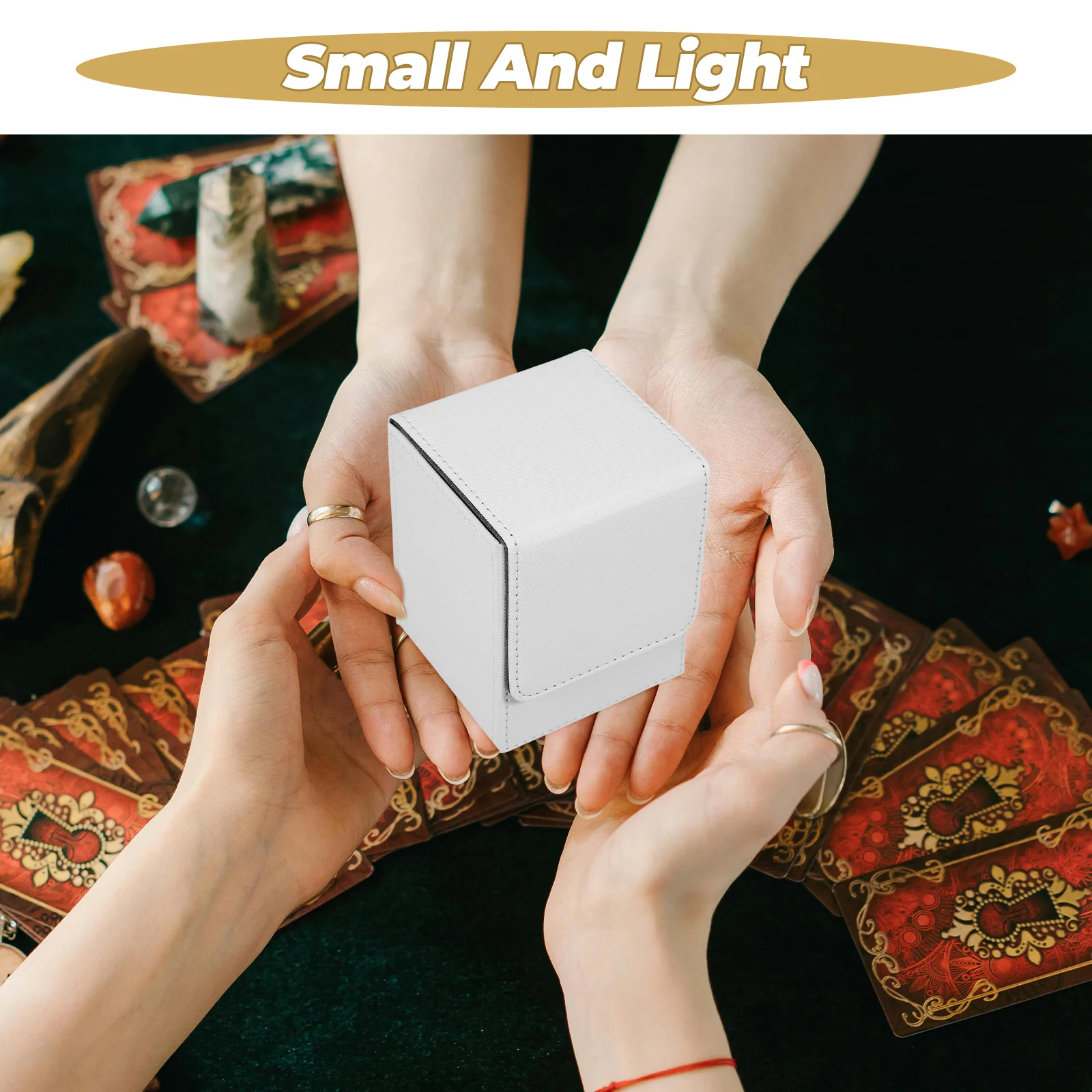 White Card Box Gaming Cards Holder PU Case Smooth Lining Storage Game Cards Small Items Compact Size Wide Applications
White Card Box Gaming Cards Holder PU Case Smooth Lining Storage Game Cards Small Items Compact Size Wide Applications