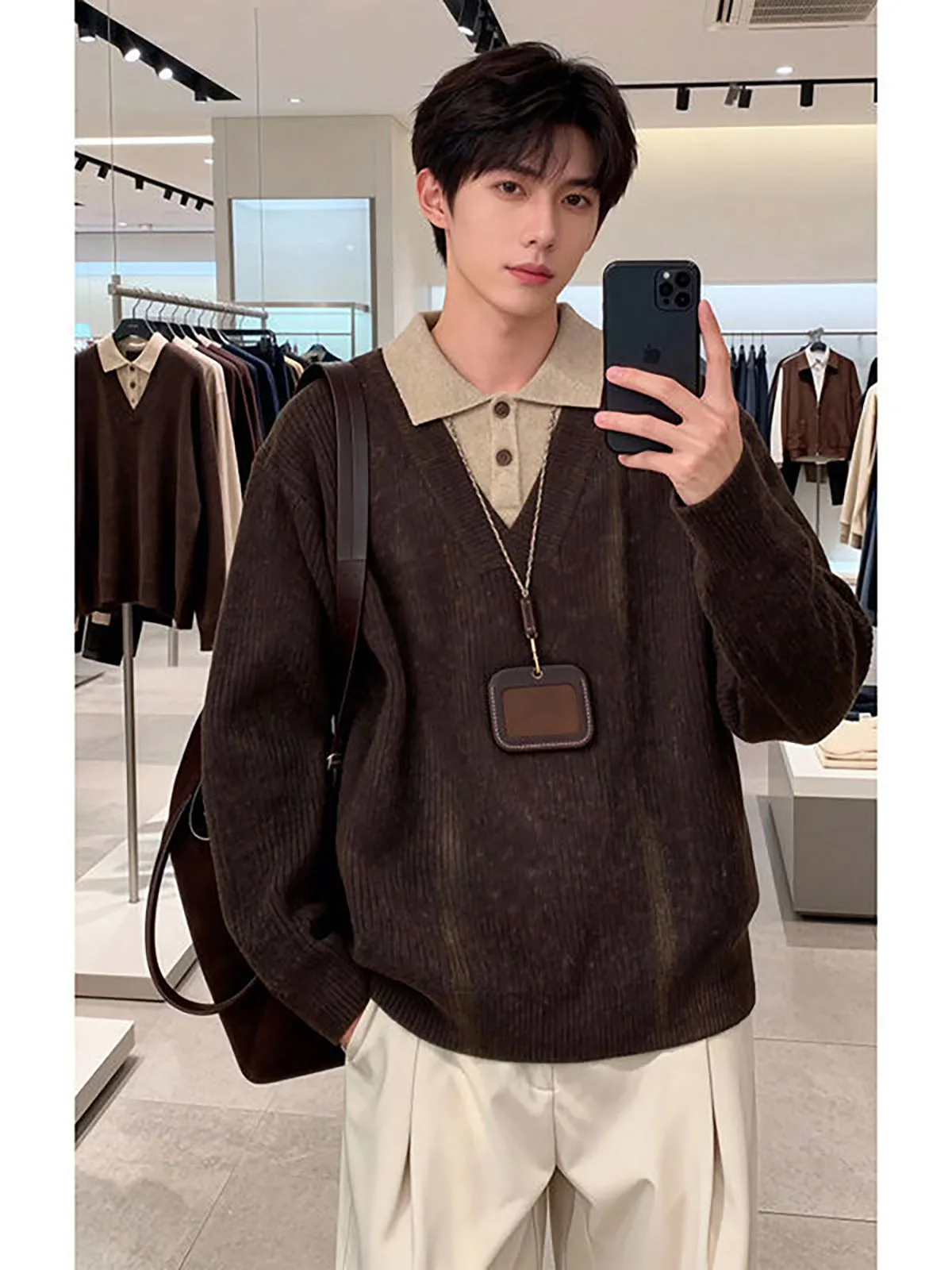 Мужской трикотажный свитер с воротником Deep Ey, осенне-зимний, для ношения под одеждой, базовый слой, свободный крой, в американском стиле, молодежный, модный.
Мужской трикотажный свитер с воротником Deep Ey, осенне-зимний, для ношения под одеждой, базовый слой, свободный крой, в американском стиле, молодежный, модный.