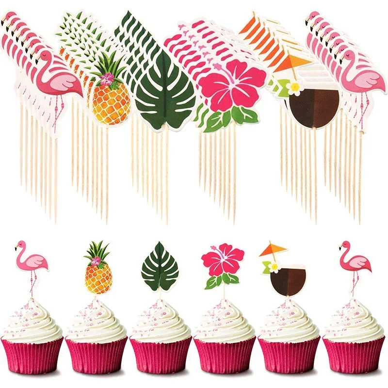 Hawaiian Cupcake Toppers Flamingo Pineapple Palm Leaves Toothpicks Tropical Summer Beach Birthday Party Cake Decoration
Hawaiian Cupcake Toppers Flamingo Pineapple Palm Leaves Toothpicks Tropical Summer Beach Birthday Party Cake Decoration