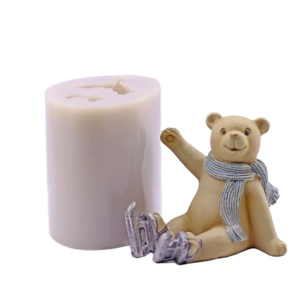 3D Skating Bear Silicone Mould for Cake Decorating Chocolate Fondant Candle DIY Resin Clay Skate Christmas Theme
3D Skating Bear Silicone Mould for Cake Decorating Chocolate Fondant Candle DIY Resin Clay Skate Christmas Theme