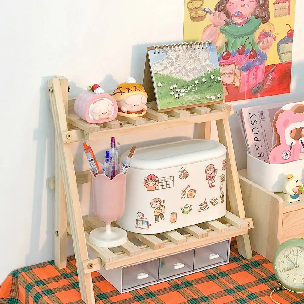 Cosmetics Storage Rack Desktop Organizing Shelf Home Sundries Sturdy Wood Makeup Bath Countertop Multifunction Storage
Cosmetics Storage Rack Desktop Organizing Shelf Home Sundries Sturdy Wood Makeup Bath Countertop Multifunction Storage