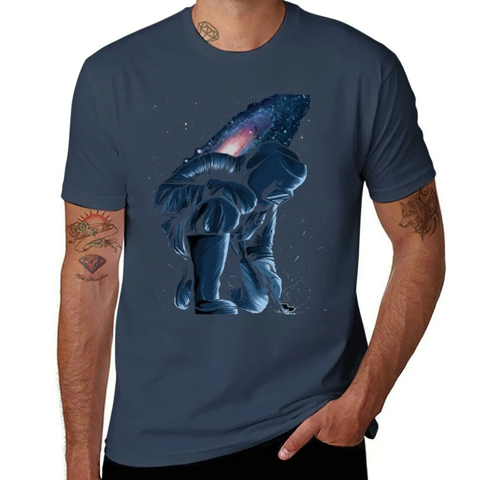 In Space Welding T-Shirt Festival Casual Short Sleeve
In Space Welding T-Shirt Festival Casual Short Sleeve
