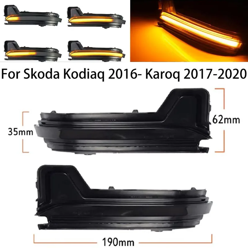 For Skoda Kodiaq/Karoq 2016-2020 LED Dynamic Car Side Mirror Turn Signal Yellow Smoked Black Housing Yellow Flowing Light
For Skoda Kodiaq/Karoq 2016-2020 LED Dynamic Car Side Mirror Turn Signal Yellow Smoked Black Housing Yellow Flowing Light