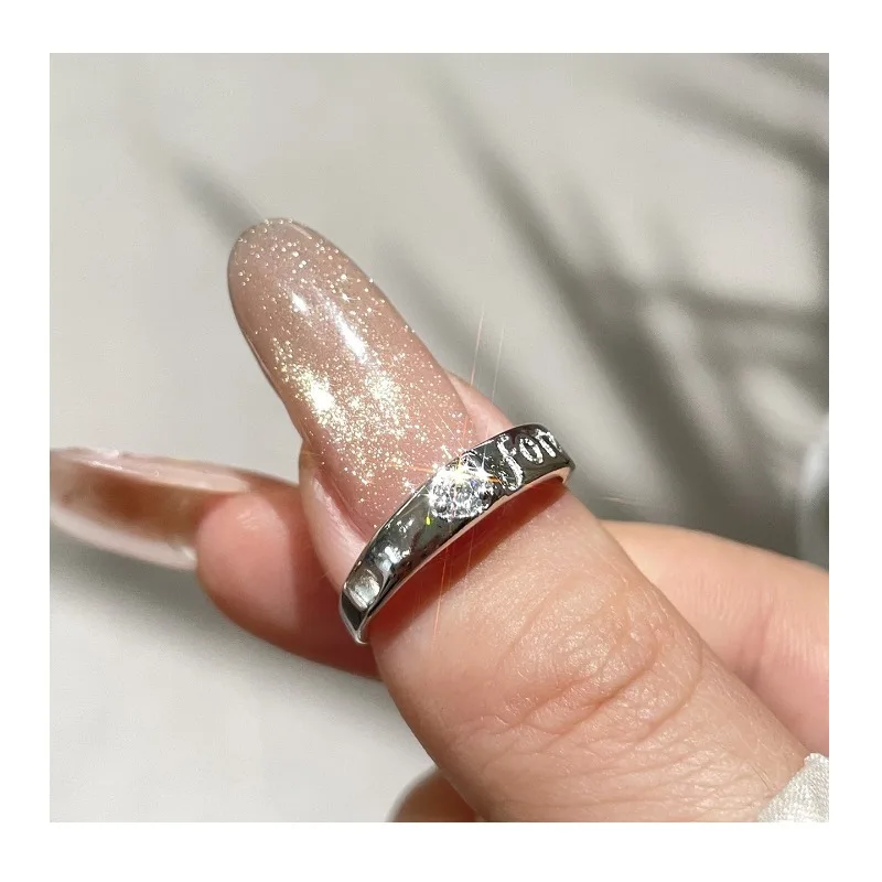 Foreign Trade English Letter Ring Female Niche Personality Simple Temperament Zircon Opening Adjustable Ring
Foreign Trade English Letter Ring Female Niche Personality Simple Temperament Zircon Opening Adjustable Ring