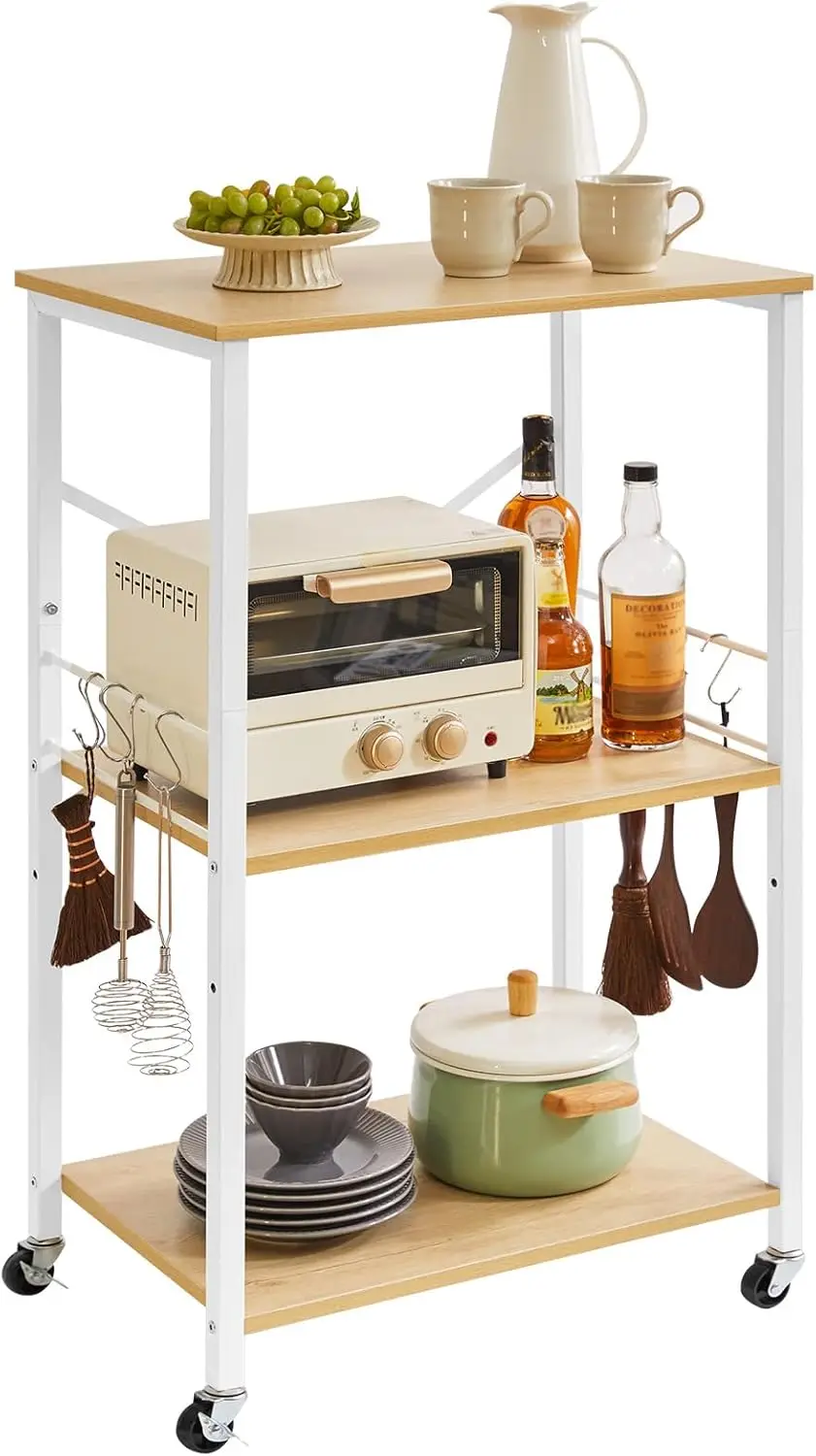 IBUYKE Kitchen Shelf Cart, 3-Tier Microwave Oven Stand, Baker’s Rack with Metal Frame and 8 Hooks, Industrial Printer Stand, Uti
IBUYKE Kitchen Shelf Cart, 3-Tier Microwave Oven Stand, Baker’s Rack with Metal Frame and 8 Hooks, Industrial Printer Stand, Uti
