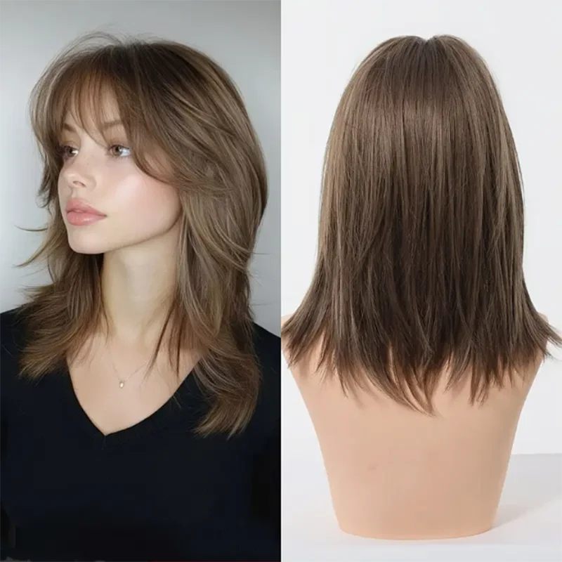 Женский модный пушистый прямой парик, парик из синтетического термостойкого волокна
Женский модный пушистый прямой парик, парик из синтетического термостойкого волокна