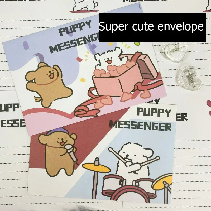 Line Puppy School Season Envelope Cute Cartoon Creative Student Birthday Wishes Gift Message Letter Set greeting cards gift 
Line Puppy School Season Envelope Cute Cartoon Creative Student Birthday Wishes Gift Message Letter Set greeting cards gift