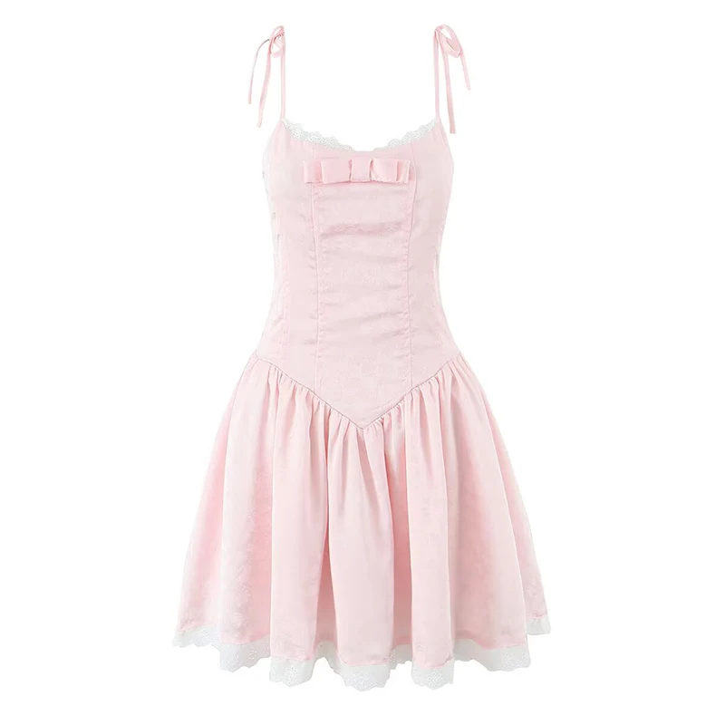 Jastie Sexy Spaghetti Straps Bow Cute Sweet Princess Mini Dress Women Lace Spliced Elegant A-line Summer Party Dresses 2025 Robe
Jastie Sexy Spaghetti Straps Bow Cute Sweet Princess Mini Dress Women Lace Spliced Elegant A-line Summer Party Dresses 2025 Robe