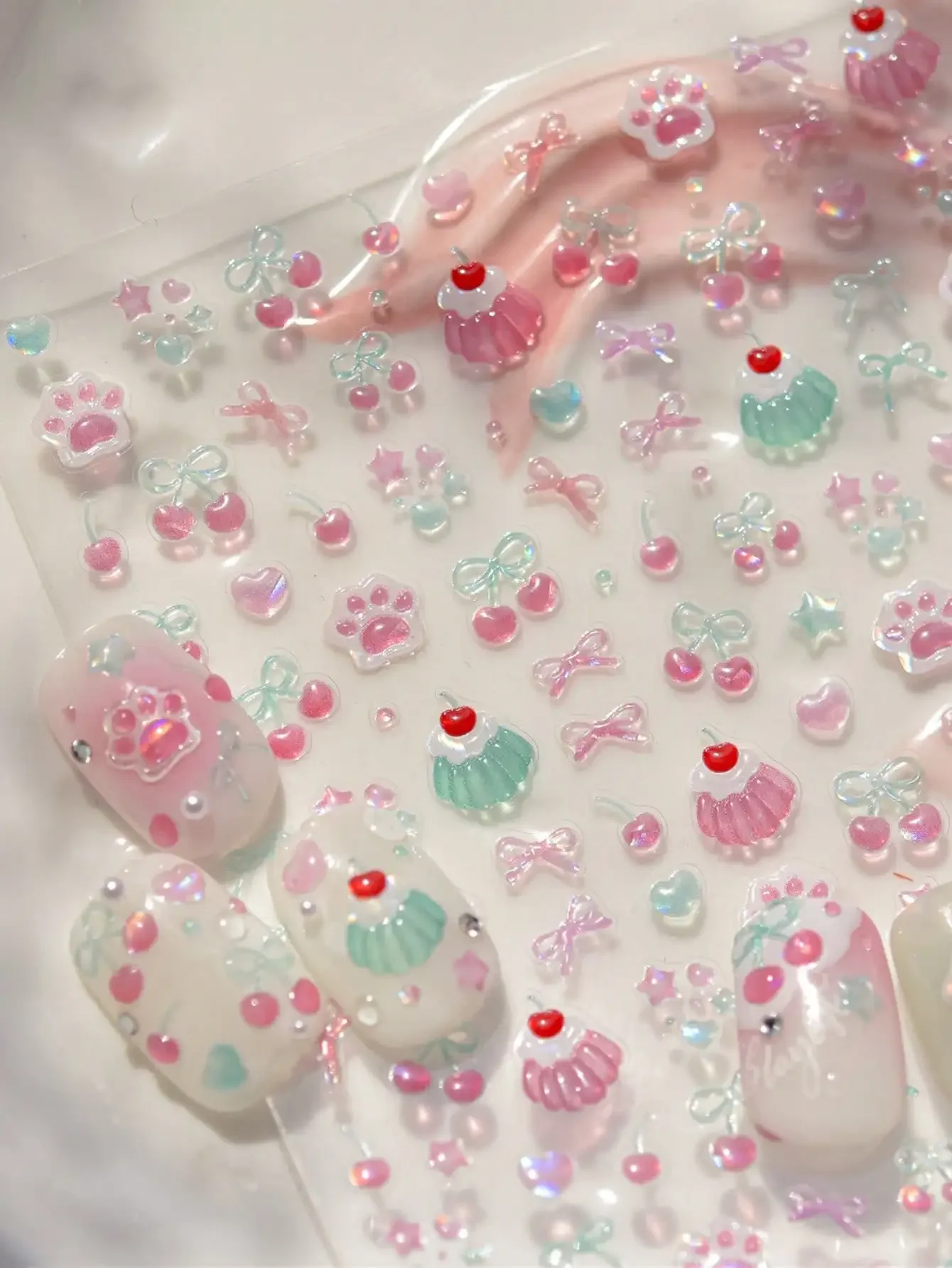 1 Sheet 5D Jelly Nail Stickers, Luxury Cute Cherry Pudding Nail Stickers, Self-Adhesive Nail Stickers, DIY Nail Design, Nail Art Decorative Stickers Nails Nail Supplies
1 Sheet 5D Jelly Nail Stickers, Luxury Cute Cherry Pudding Nail Stickers, Self-Adhesive Nail Stickers, DIY Nail Design, Nail Art Decorative Stickers Nails Nail Supplies
