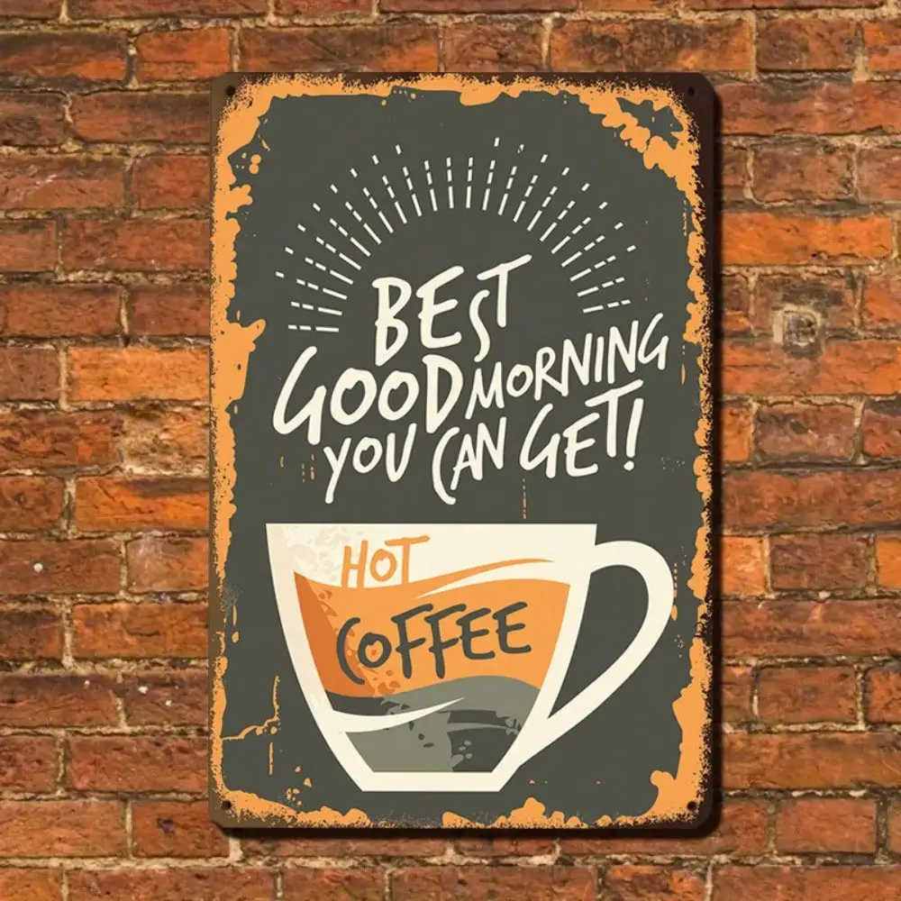 1PC "Best Good Morning You Can Get" Hot Coffee Tin Sign - Retro Quote For Kitchens & Coffee Shops, 8x12in/20x30cm
1PC "Best Good Morning You Can Get" Hot Coffee Tin Sign - Retro Quote For Kitchens & Coffee Shops, 8x12in/20x30cm