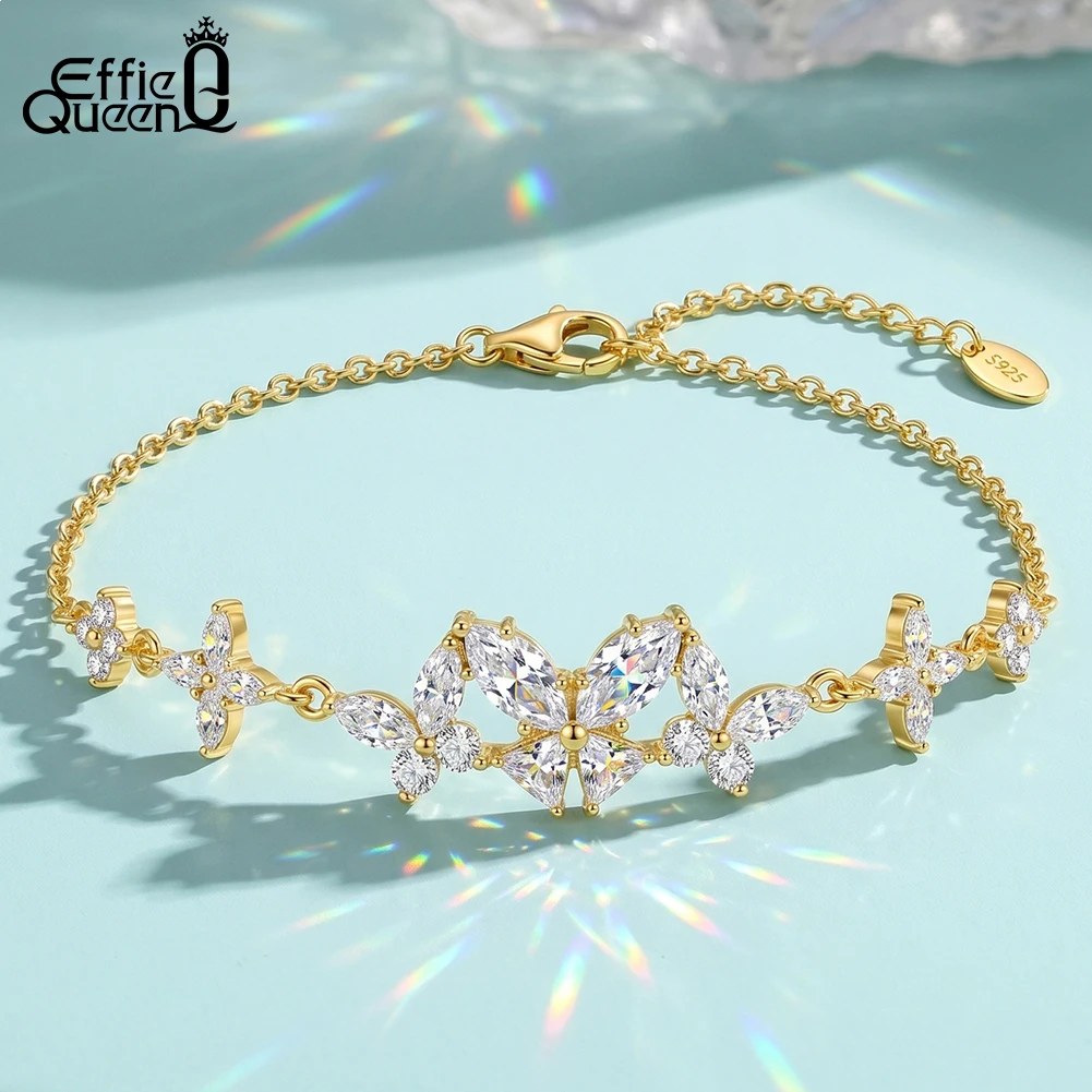EFFIE QUEEN D Color VVS1 Moissanite Flower Bracelet Chain With Certificate 925 Sterling Silver for Women Jewelry Gift SMOB09
EFFIE QUEEN D Color VVS1 Moissanite Flower Bracelet Chain With Certificate 925 Sterling Silver for Women Jewelry Gift SMOB09