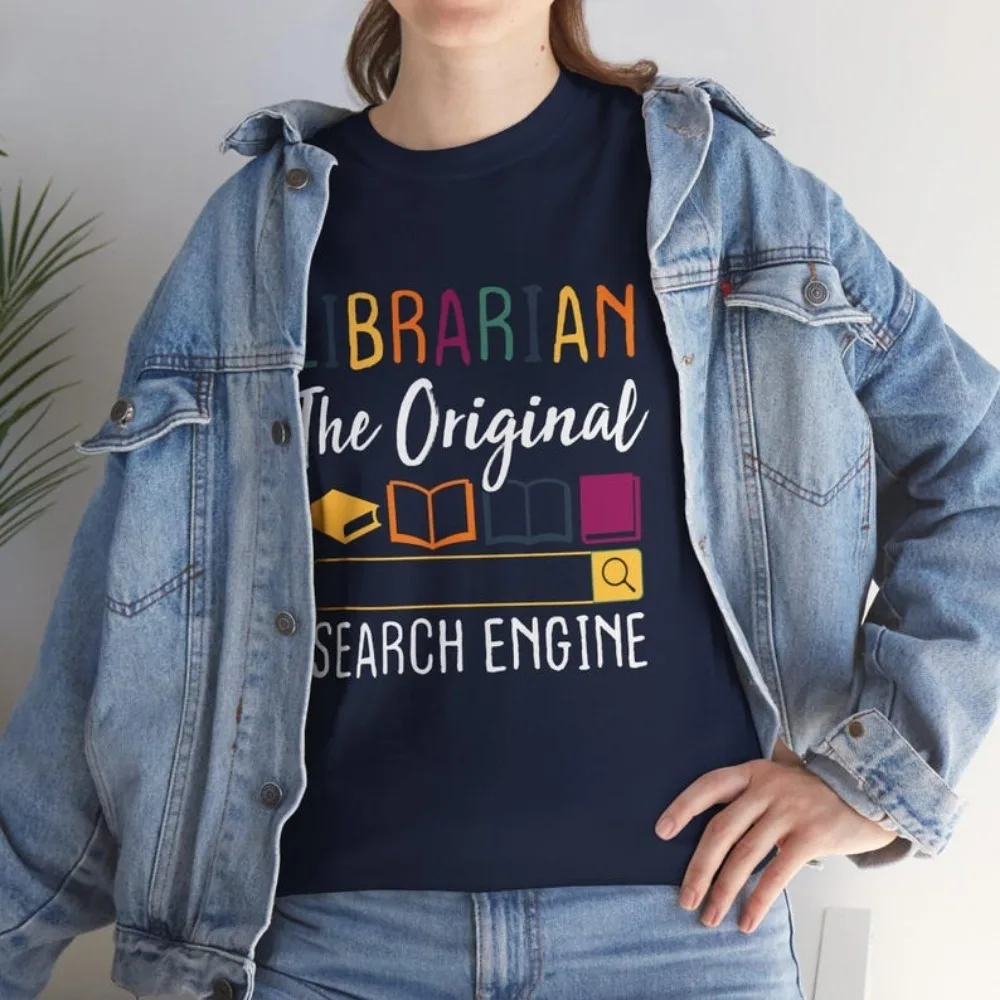 Librarian The Original Search Engine T-Shirt Book Lover Gift Fashion Book Graphic Printing Clothes Women Breathe Clothes
Librarian The Original Search Engine T-Shirt Book Lover Gift Fashion Book Graphic Printing Clothes Women Breathe Clothes