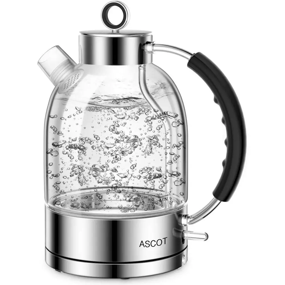 1.5L Glass Electric Kettle with Auto-Off and Boil-Dry Protection, 1500W for Men, Women, and Families (Silver)
1.5L Glass Electric Kettle with Auto-Off and Boil-Dry Protection, 1500W for Men, Women, and Families (Silver)
