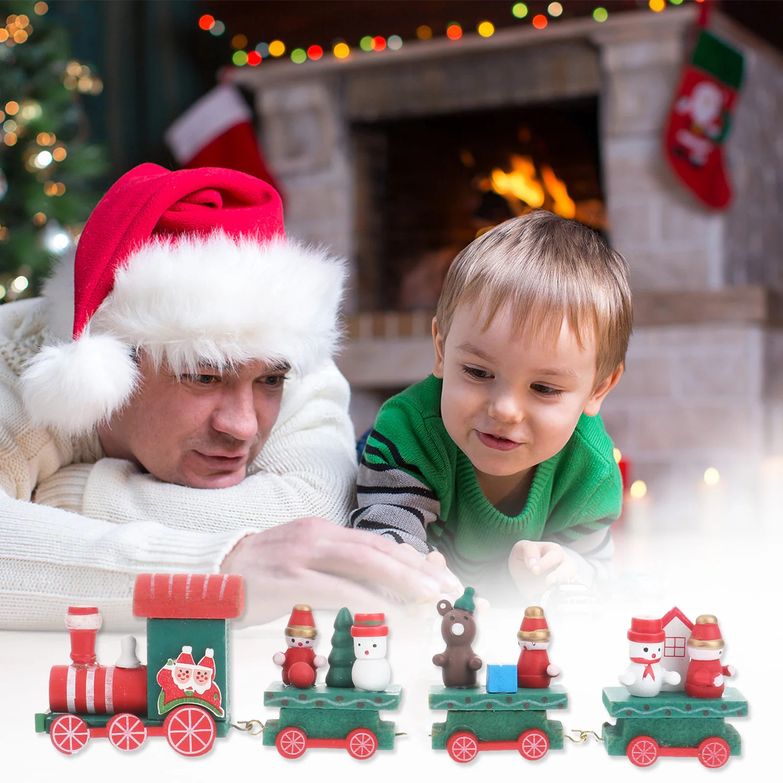 Natural Wood Mini Train Christmas Ornament Decoration for Home Party Gift Kindergarten Hotel Decor - Green
Natural Wood Mini Train Christmas Ornament Decoration for Home Party Gift Kindergarten Hotel Decor - Green