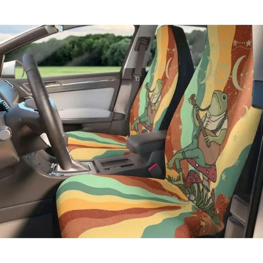 Frog Playing Banjo Car Seat Cover Set, Psychedelic Mushroom Forest Design, Universal Fit For Cars SUVs Trucks
Frog Playing Banjo Car Seat Cover Set, Psychedelic Mushroom Forest Design, Universal Fit For Cars SUVs Trucks