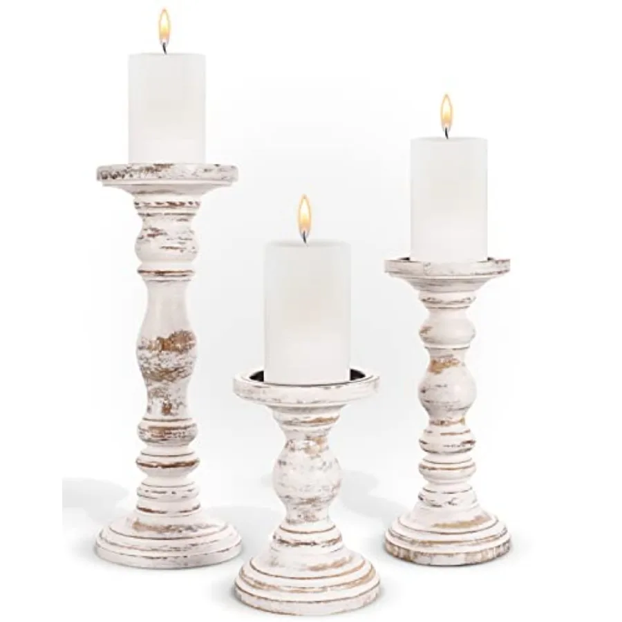 Large Candle Holders for Pillar Candles - Rustic Farmhouse Style Home Decor - Perfect for Table Centerpieces, Coffee Table or F
Large Candle Holders for Pillar Candles - Rustic Farmhouse Style Home Decor - Perfect for Table Centerpieces, Coffee Table or F