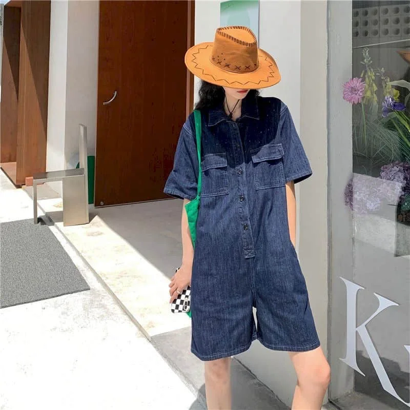 Pop Denim Jumpsuit Wide Leg Shorts Bodysuit High Waist Loose Workwear Pants Overall Large Size Playsuit Women Clothing One-piece
Pop Denim Jumpsuit Wide Leg Shorts Bodysuit High Waist Loose Workwear Pants Overall Large Size Playsuit Women Clothing One-piece