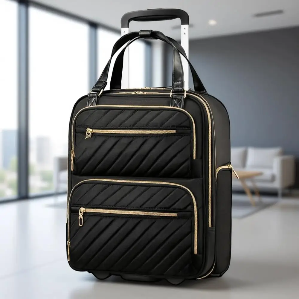 Lightweight 16 Inch Underseat Carry-On Bag with Wheels, Stylish Side Pockets for Short Trips
Lightweight 16 Inch Underseat Carry-On Bag with Wheels, Stylish Side Pockets for Short Trips