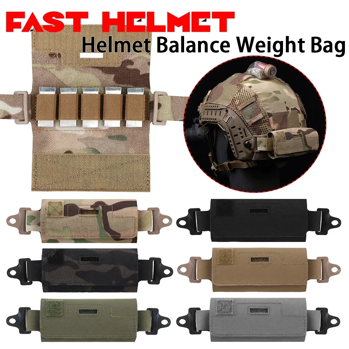 Tactical NVG Counterweight Kit FAST Helmet Counterbalance Weight Pouch for OPS-Core/Crye/MICH/Team Wendy Helmet,Helmet Accessory
Tactical NVG Counterweight Kit FAST Helmet Counterbalance Weight Pouch for OPS-Core/Crye/MICH/Team Wendy Helmet,Helmet Accessory